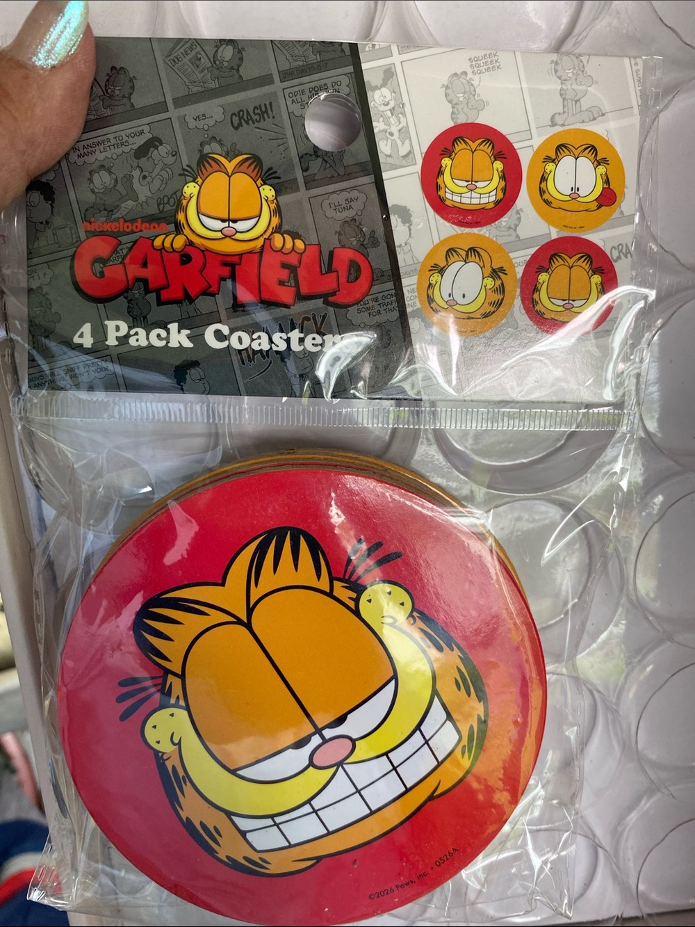 Garfield 4-Pack Red Coasters by Nickelodeon